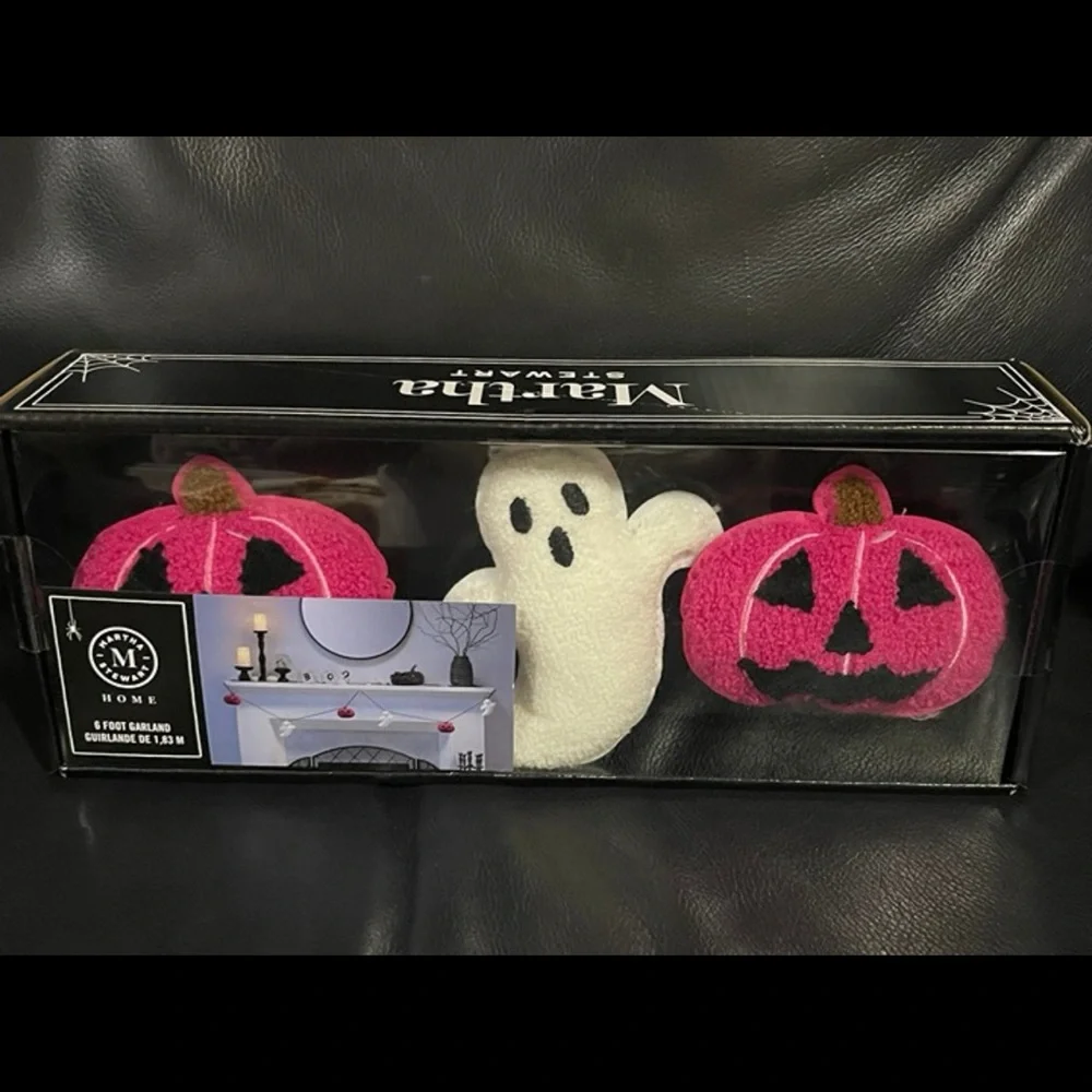 Halloween Martha Stewart Pumpkins and Ghosts Garland, Orange